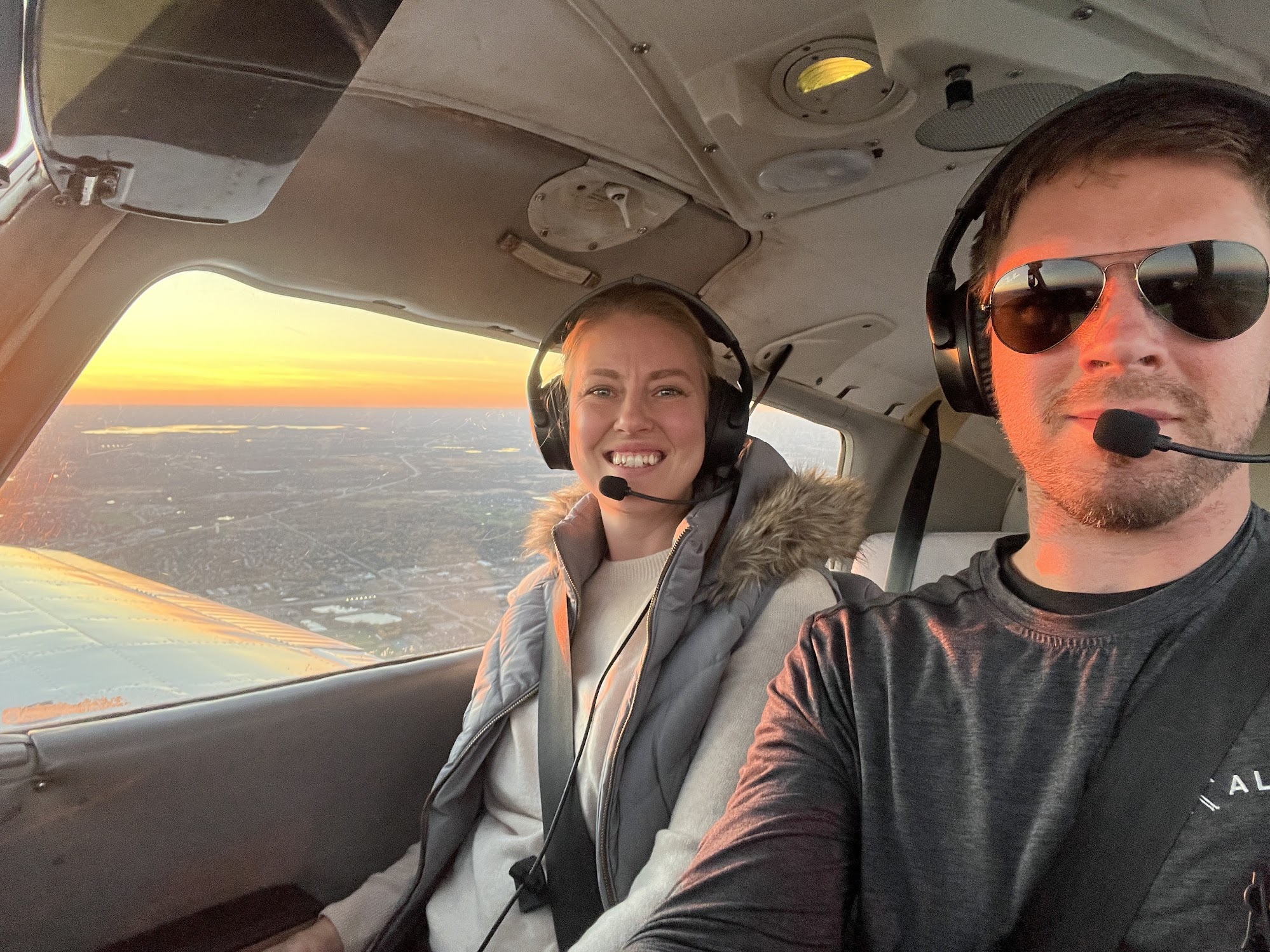 Jason flying over the landscape
